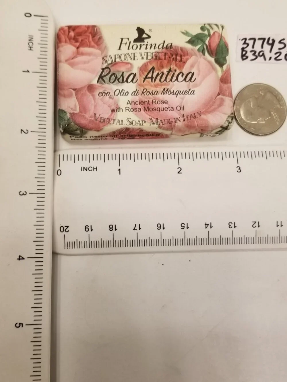 ✅Florinda La Dispensa Ancient Rose Soap Rosa Mosqueta Oil Italy 50g 1.76oz NWT❣